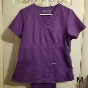 Grey's Anatomy Scrub Set M Purple